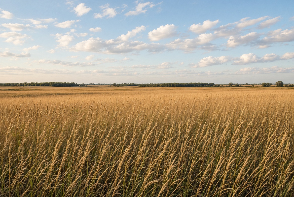 Standing field under a big sky